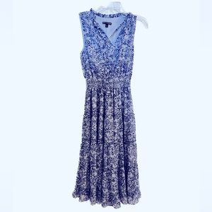 SAM and JESS Blue and White Floral Long Dress Size XS